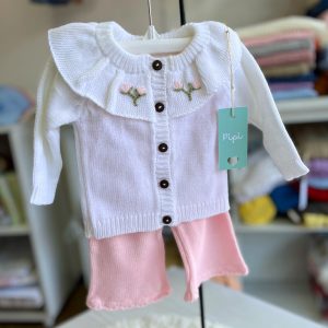 Conjunto tejido “Malena” blanco