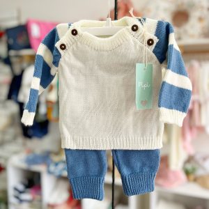 Conjunto tejido “Joaco” azul